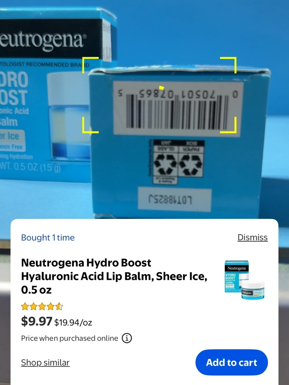 Neutrogena Hydro Boost Lip Balm - Blue